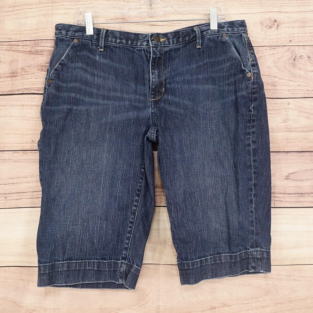 Banana Republic Bermuda Denim Shorts Womens Size 14 Blue 36 Waist 14 Inseam